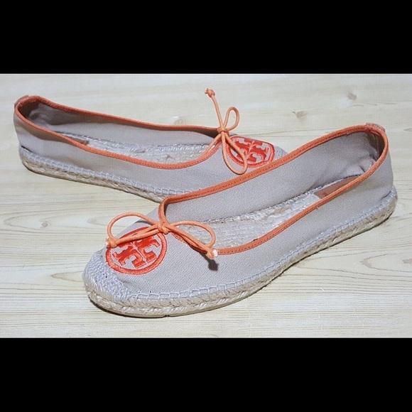 Tory Burch Espadrilles Alpargata Logo Flat Shoes Size 9 - Picture 6 of 11